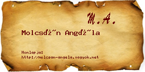 Molcsán Angéla névjegykártya